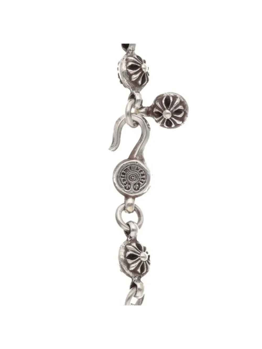 Chrome Hearts 1 CH Cross Ball Chain Small CH Silver Necklace